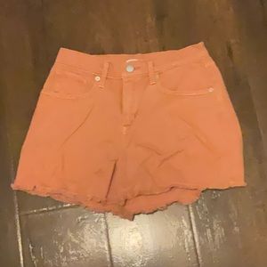 Old Navy peach color shorts, ruffled ends - Girls 14